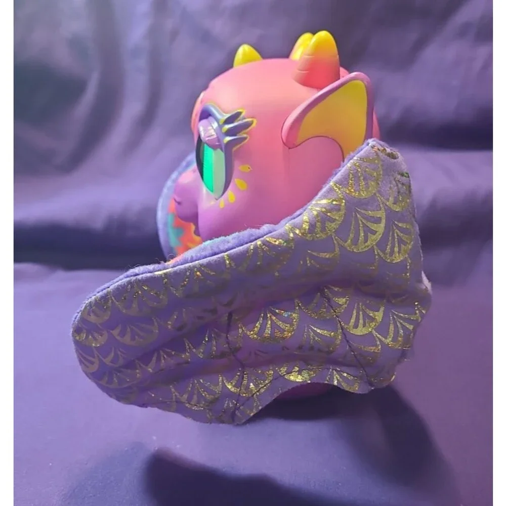 Hasbro FurReal Friends Moodwings Baby Dragon Interactive Pet Purple Tested Works